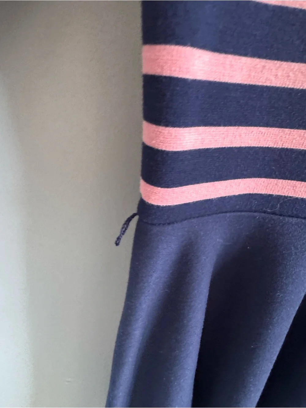 Polo Ralph Lauren Girls XL 16 Navy Pink Striped Fit & Flare Dress